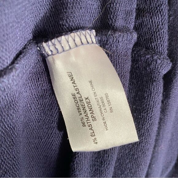 Thyme Maternity Womens Blue Cowl Neck Peplum Longsleeve Shirt Size XS - Picture 4 of 6